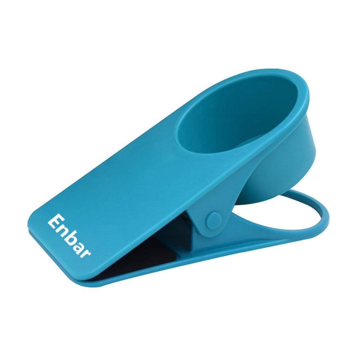 Sturdy Drink Cup Holder Clip for Desk & Table - Heavy Duty Beverage Mug Clip for Coffee, Soda, Water Bottles - Perfect for Home Office, Car, Dorm Room & Outdoor Use (Blue)
