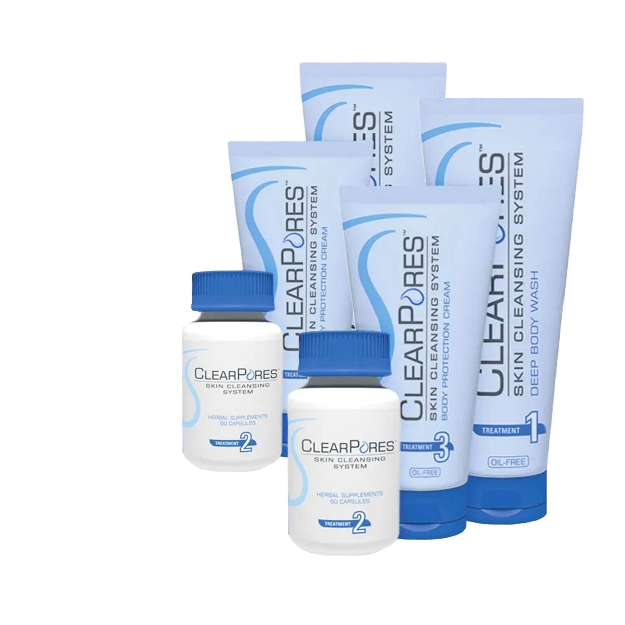 Effective Acne Treatment Kit - 2 Month Supply for Clear Skin | Face & Body Care for Teens & Adults | Perfect for Daily Skincare Routine & Breakout Prevention