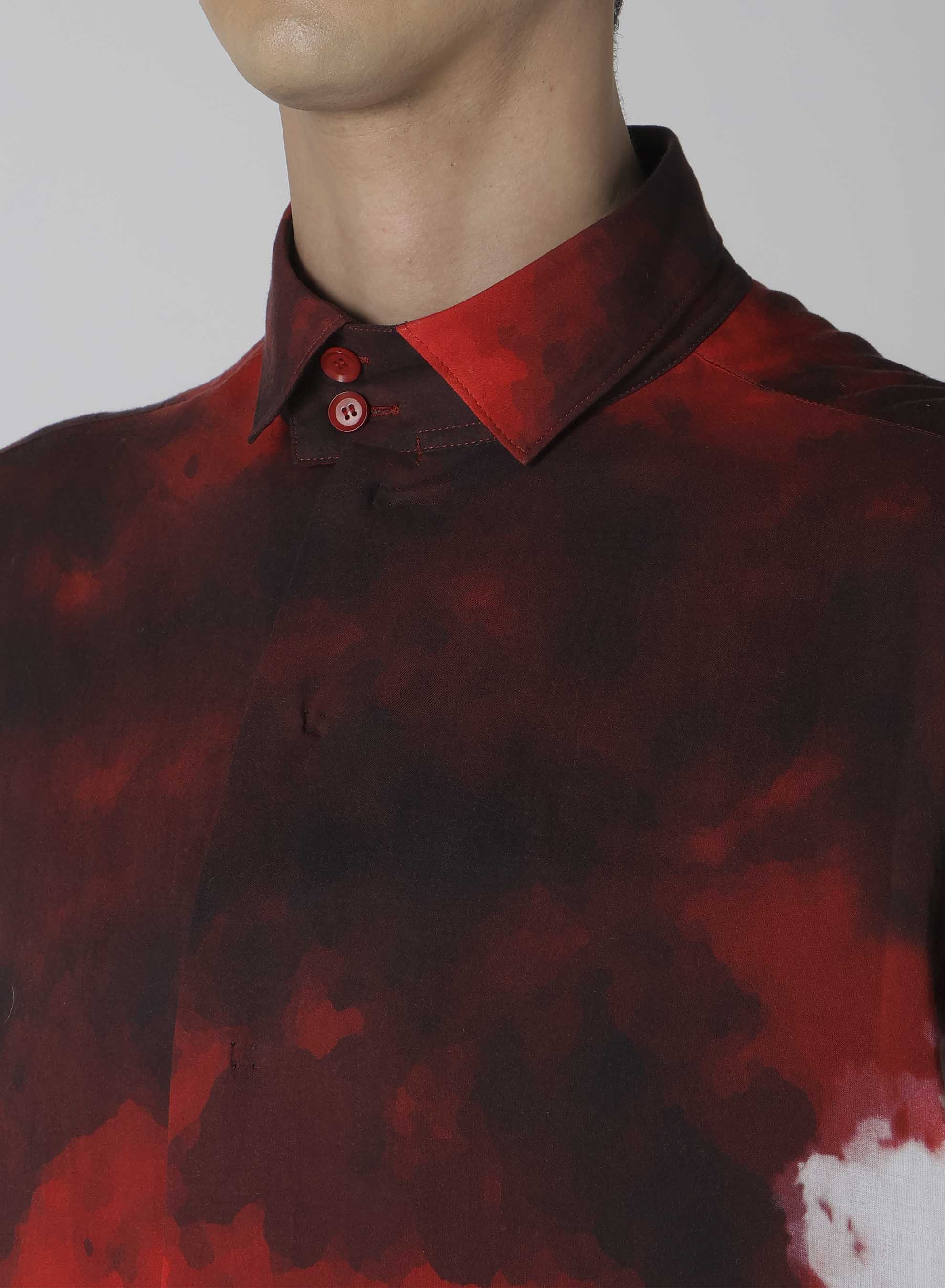 Stylish Red Cellulose Blouse with Unique Uneven Hem - Perfect for Casual Outings, Office Wear & Evening Events