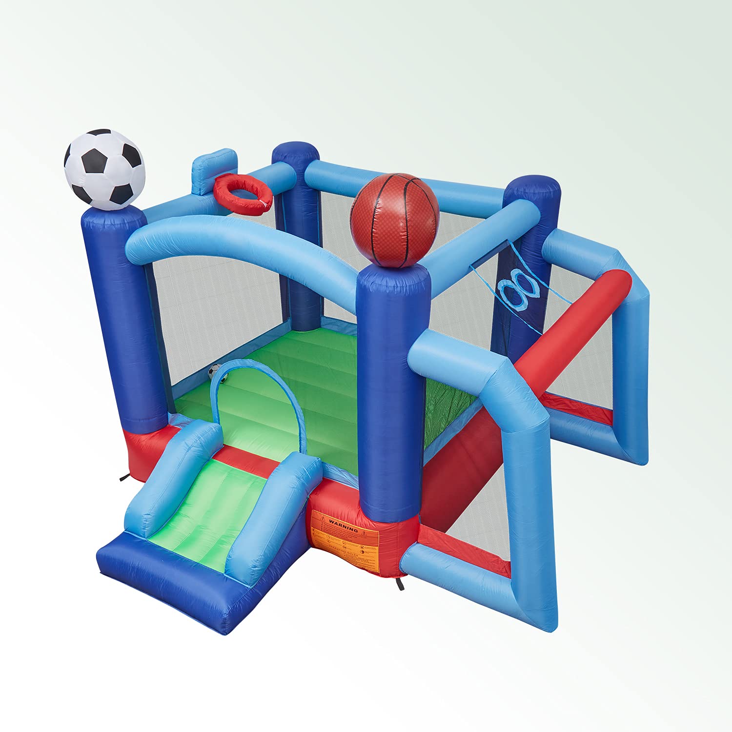 **KINTNESS Inflatable Bounce House with Slide - Kids Jumping Castle for Outdoor Birthday Parties, Backyard Fun, and Summer Playtime**