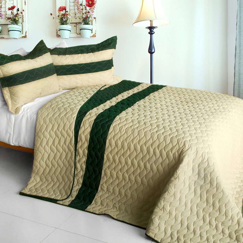 3PC Patchwork Quilt Set Full/Queen Size - Elegant Piano Themed Bedding for Cozy Bedroom Decor | Perfect for Master Bedrooms, Guest Rooms & Airbnb Stays