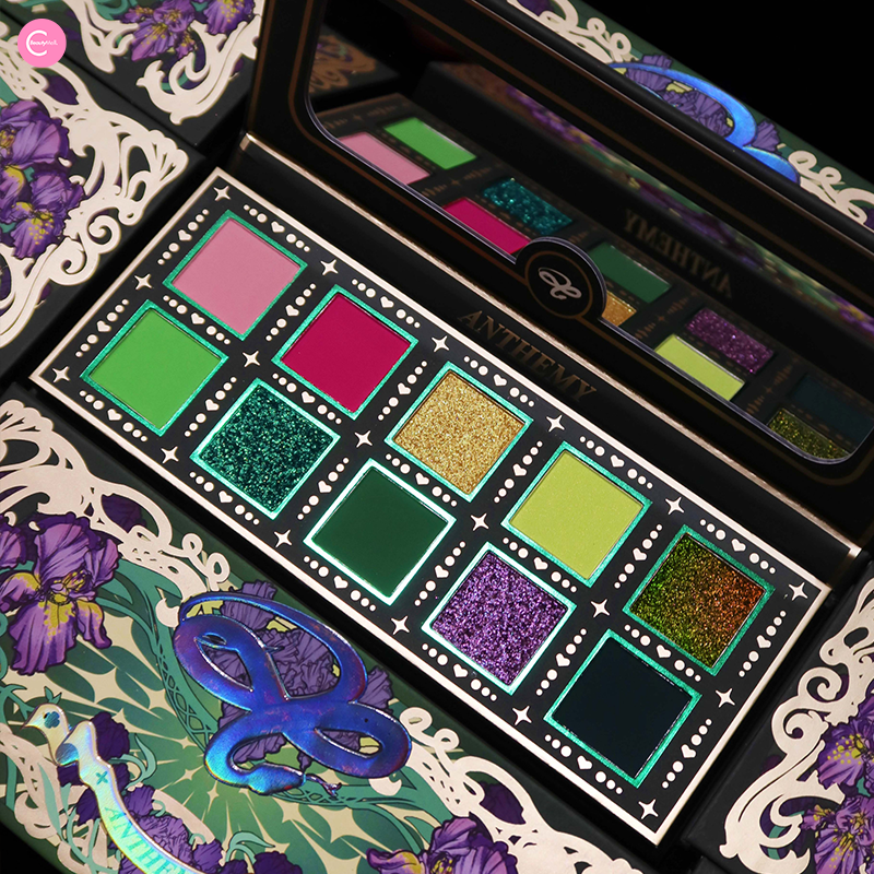 Anthemy Serpent's Emerald Gaze - 10 Color Chameleon Eyeshadow Palette | Long-Lasting Pigmented Makeup for Party, Halloween & Cosplay | Vegan & Cruelty-Free