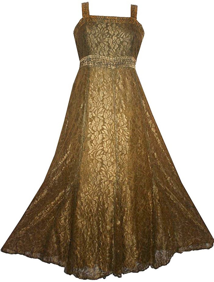 Agan Traders Women's Vintage Lace Wedding Dress Sleeveless Evening Gown for Spring Summer 2025 | Perfect for Bridal Shower, Garden Party & Formal Occasions