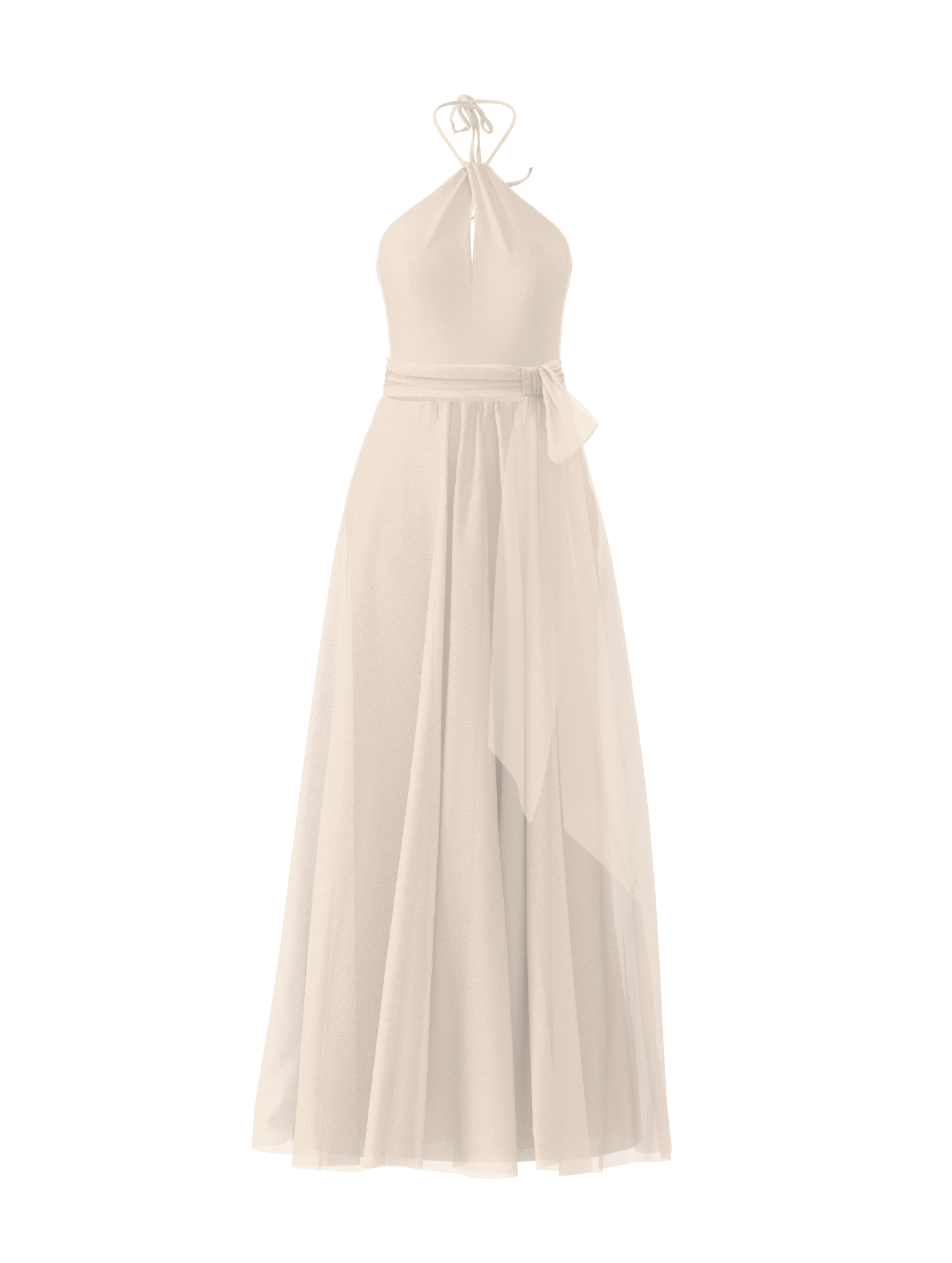 Colby Bodice & Justine Skirt Set with Sash Belt in Cream - Perfect for Weddings, Parties, and Formal Occasions