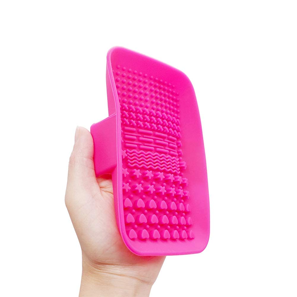 KINGZHUO Professional Makeup Brush Cleaner Pad - Portable Cosmetic Brush Cleaning Mat & Scrubber Tool for Quick Deep Cleaning - Perfect for Home, Travel & Salon Use