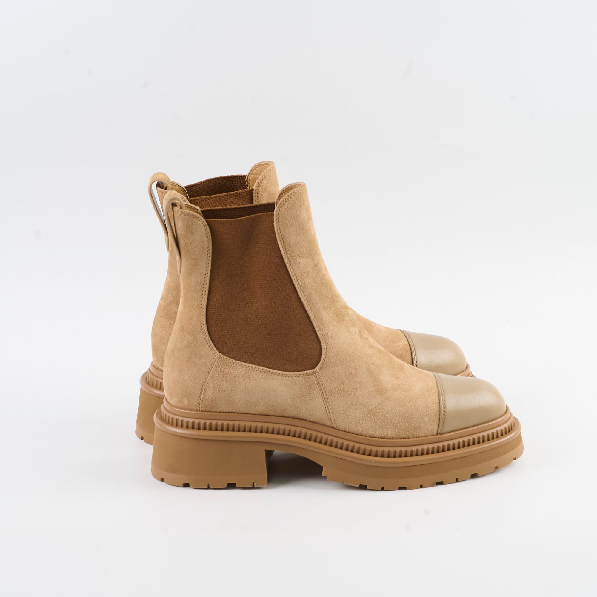 Chanel Light Brown Suede Boots Women's Size 36 | Luxury Fashion Booties for Fall & Winter Outfits