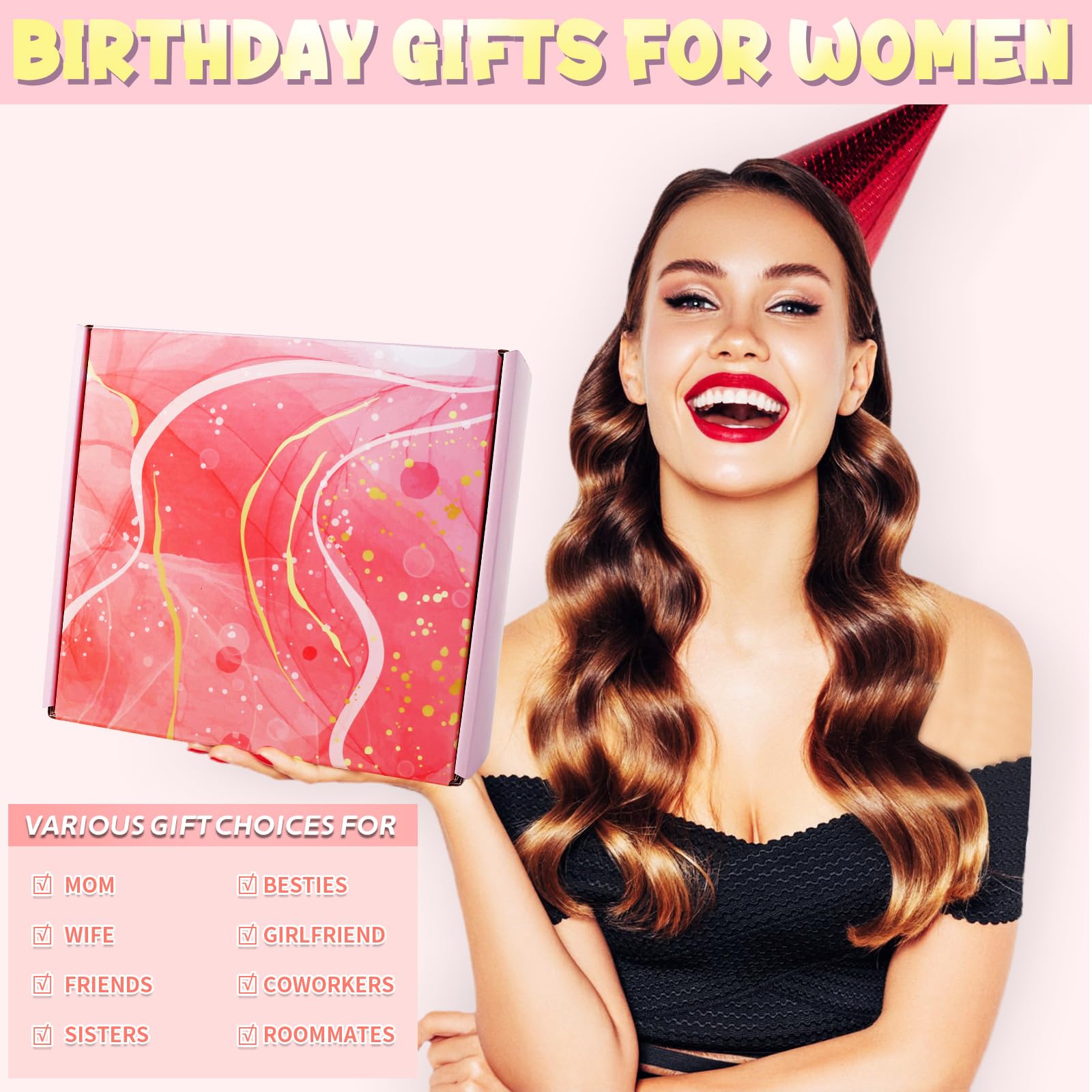 Thoughtful Birthday Gifts for Women - Spa & Self Care Gift Basket Set for Mom, Wife, Sister, Girlfriend, Best Friend & Colleagues | Perfect Get Well Present for Christmas, Valentine's Day & Special Occasions | Relaxation & Wellness Gift for Home, Office & Recovery