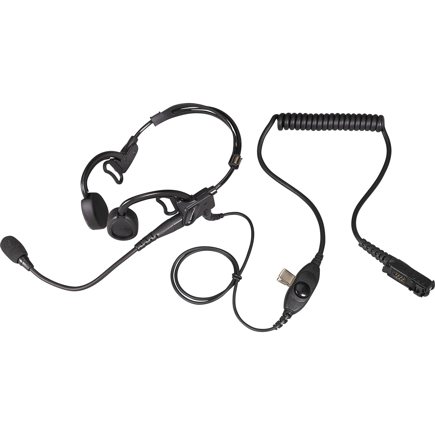 Motorola PMLN6759 IMPRES Temple Transducer Headset - Noise Cancelling Two-Way Radio Earpiece for Clear Communication | Ideal for Security, Construction & Warehouse Workers