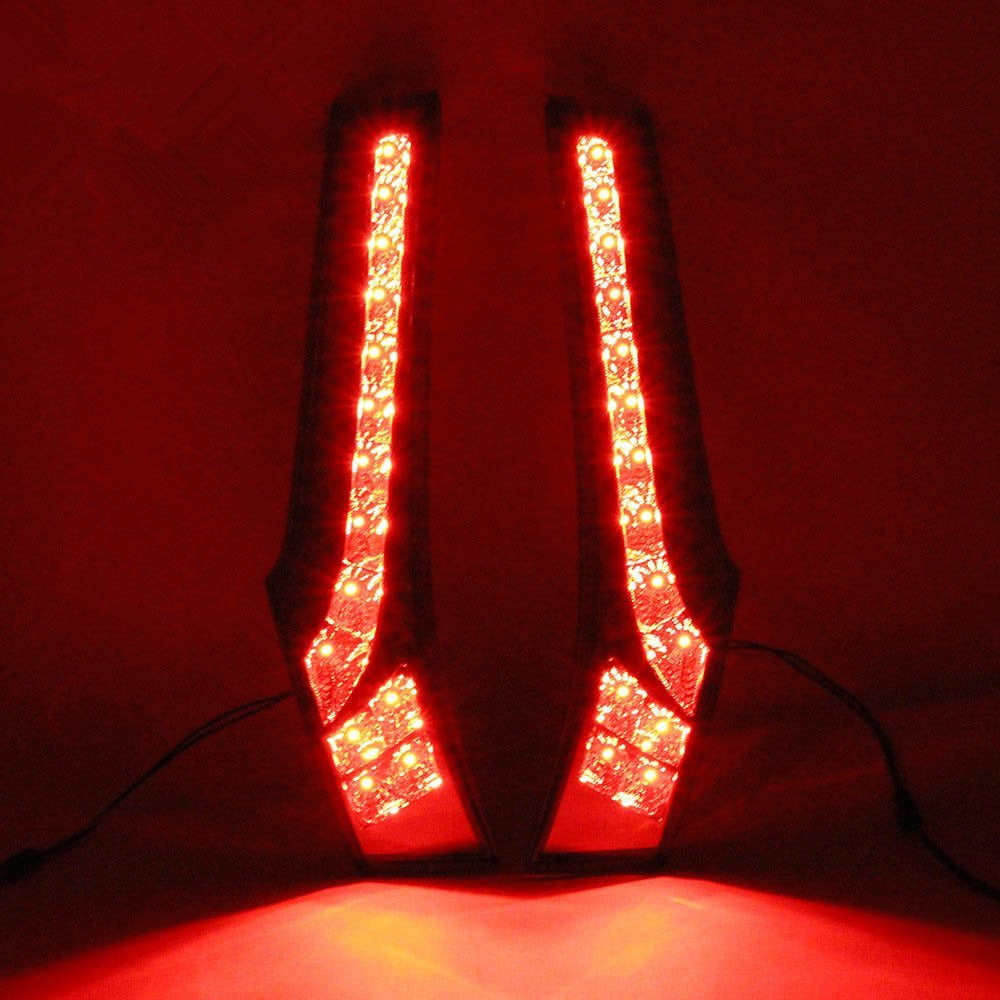 2015-2020 Honda Fit LED Tail Lights - Red Lens 14-LED Brake Lamps for Rear Side Pillar | Enhanced Visibility & Style Upgrade for Night Driving & Custom Car Mods