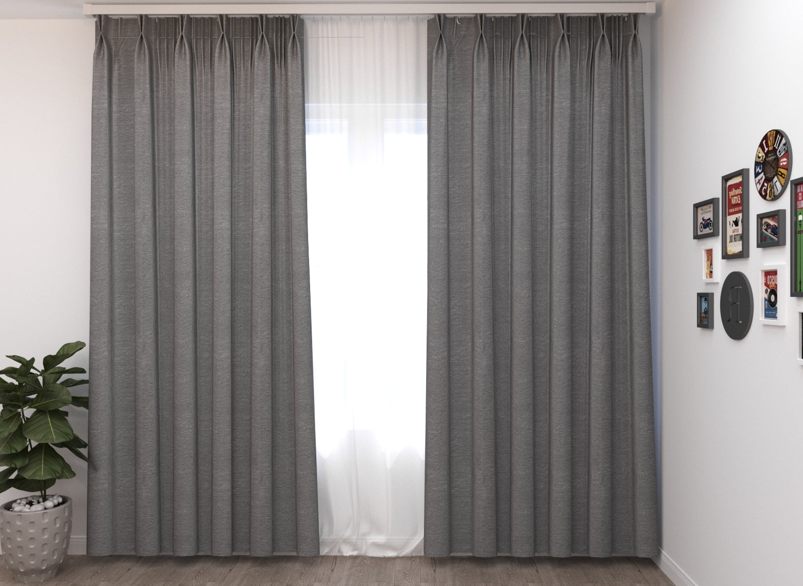 Custom Made Pencil Pleat with Hook Curtains - Premium Tailored Window Treatments for Living Room & Bedroom - Perfect for Home Decor & Light Control