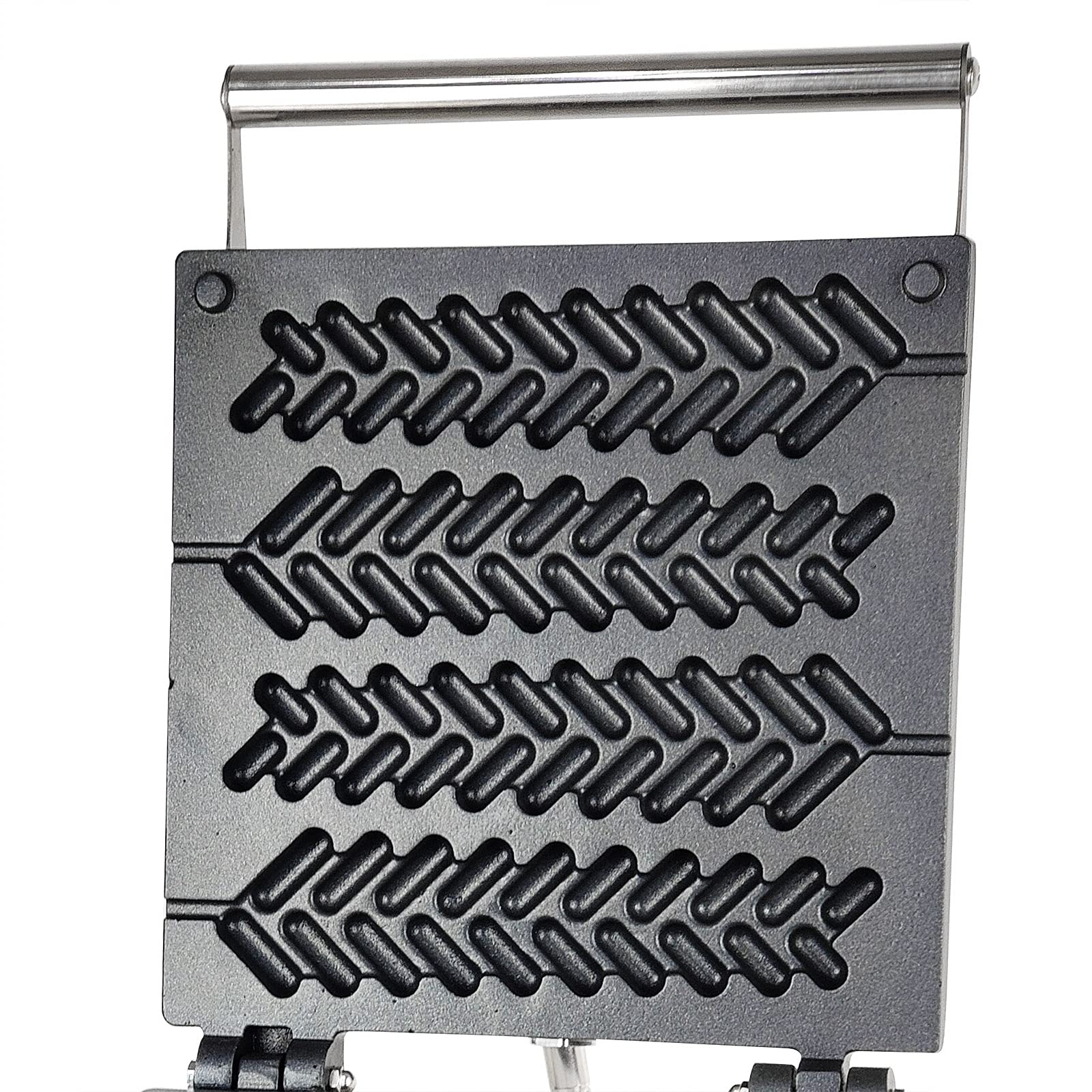 Commercial Waffle Hot Dog Maker - 4 Nonstick Electric Corn Dog Machines for Home & Restaurant Use - Perfect for Bakeries, Snack Bars & Food Trucks (Wheat Stalk Shape) - Make Delicious Corn Dogs, Waffle Dogs & Carnival Treats