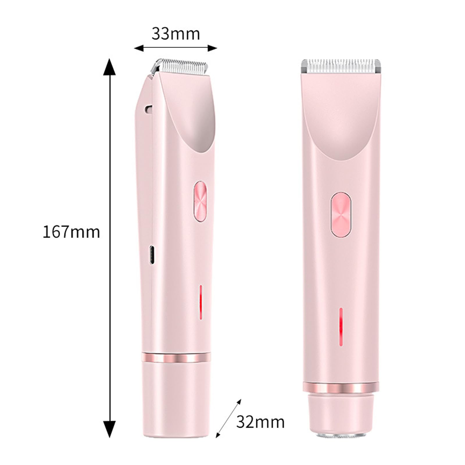 2025 Upgraded 2-in-1 Electric Shaver for Women - Rechargeable Wet/Dry Body Trimmer with Accessories | Home & Travel Use | Smooth Shaving for Legs, Underarms & Bikini Area (Pink)