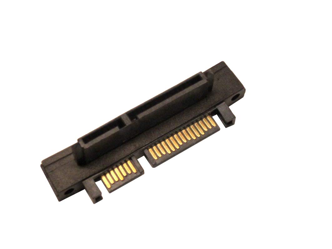 22 Pin SATA Male to Female Right Angle Adapter - 90 Degree SATA Power Connector for PC, SSD, HDD & Server Cable Management