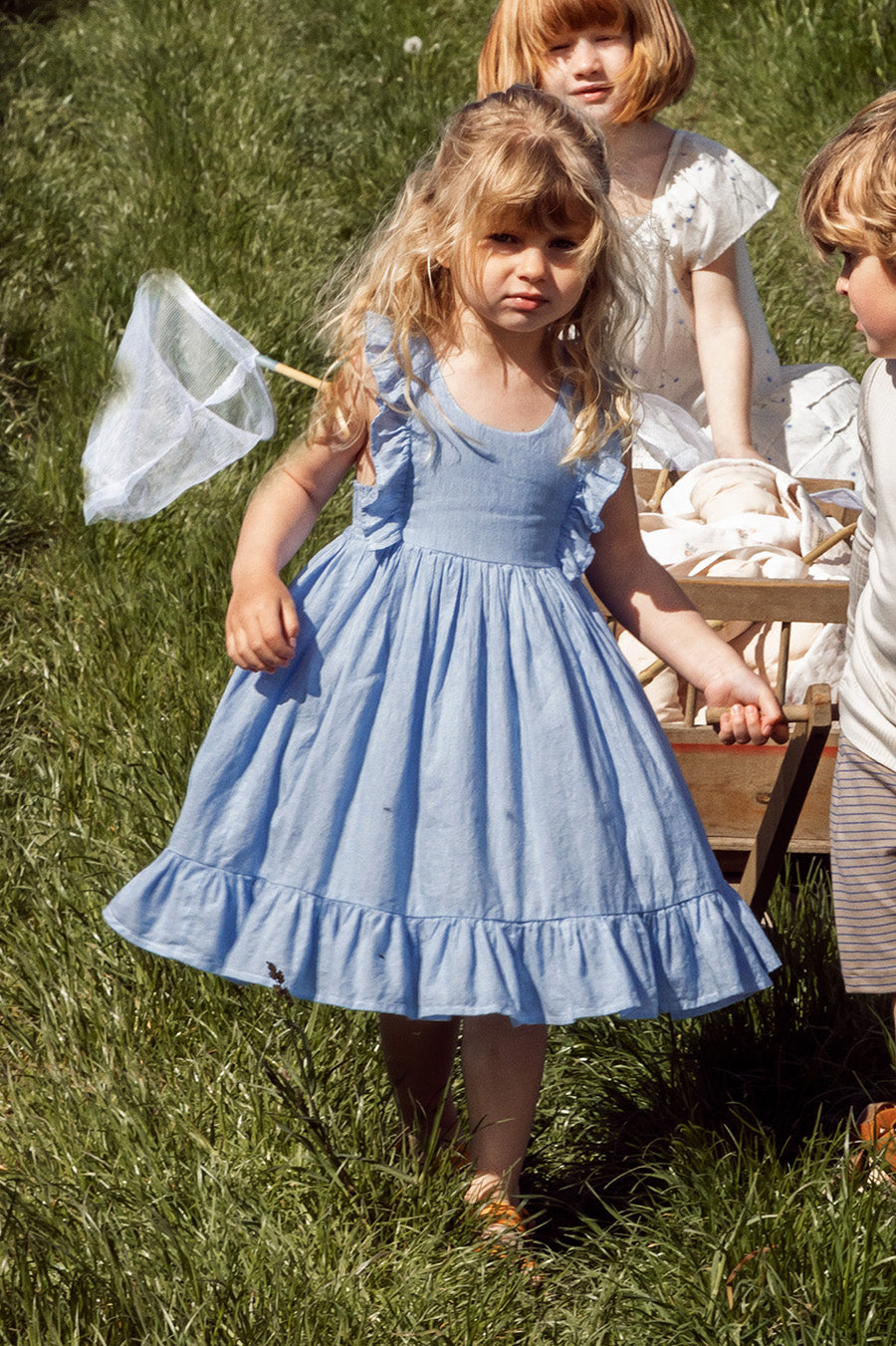 MarMar Copenhagen Danita Blue Mist Girls Dress - Stylish & Comfortable Kids' Outfit for Parties, School & Everyday Wear
