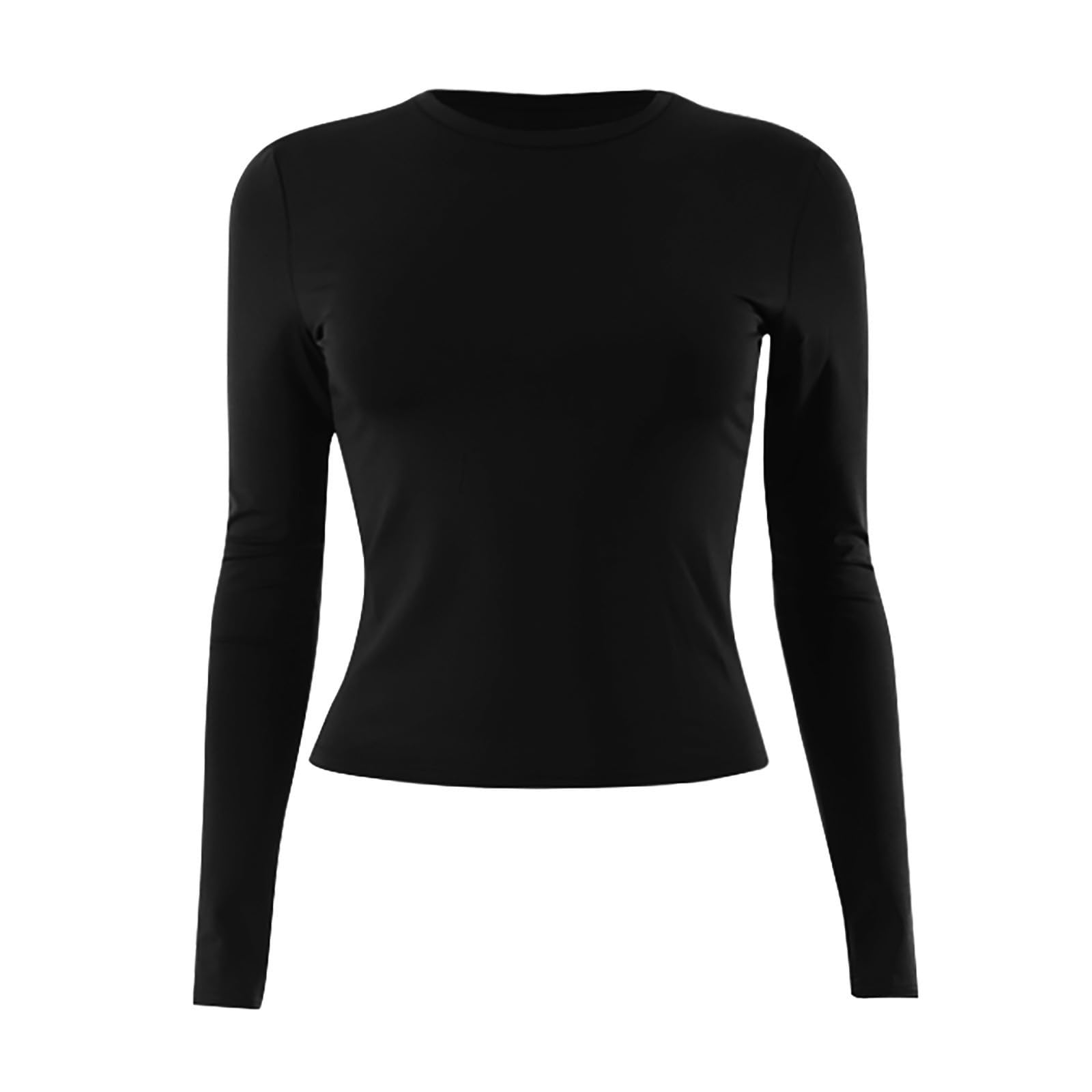 Women's Long Sleeve Shirts 2024-2025 | Fall Winter Fashion Slim Fit Y2K Tops & Basic Spring Crop Tops | Casual Wear, Layering, Office Outfits, Street Style