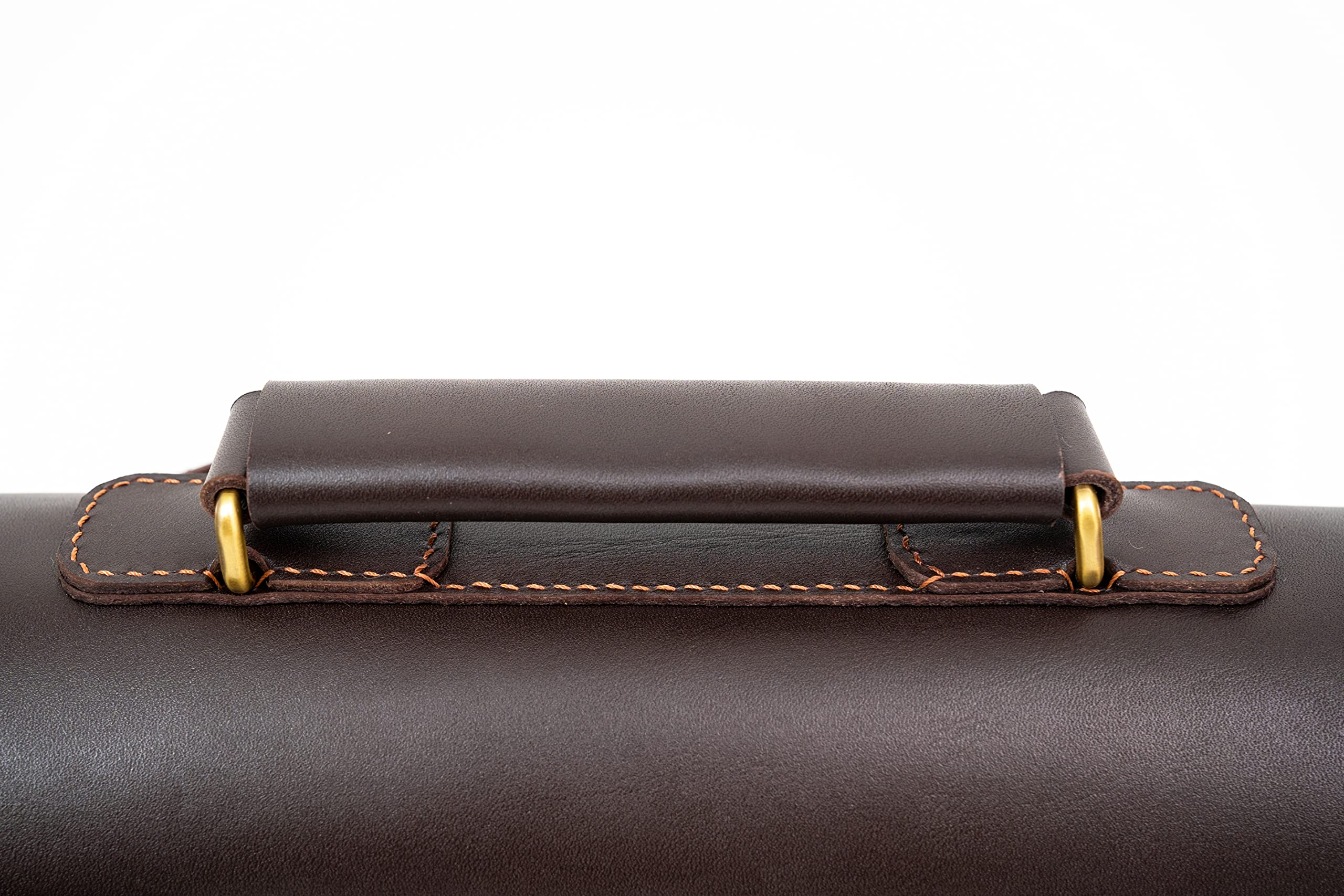 Handmade Leather Document Tube - 21 Inch Brown Leather Portfolio Case for Legal Files, Blueprints & Artwork - Premium Office & Travel Storage Solution
