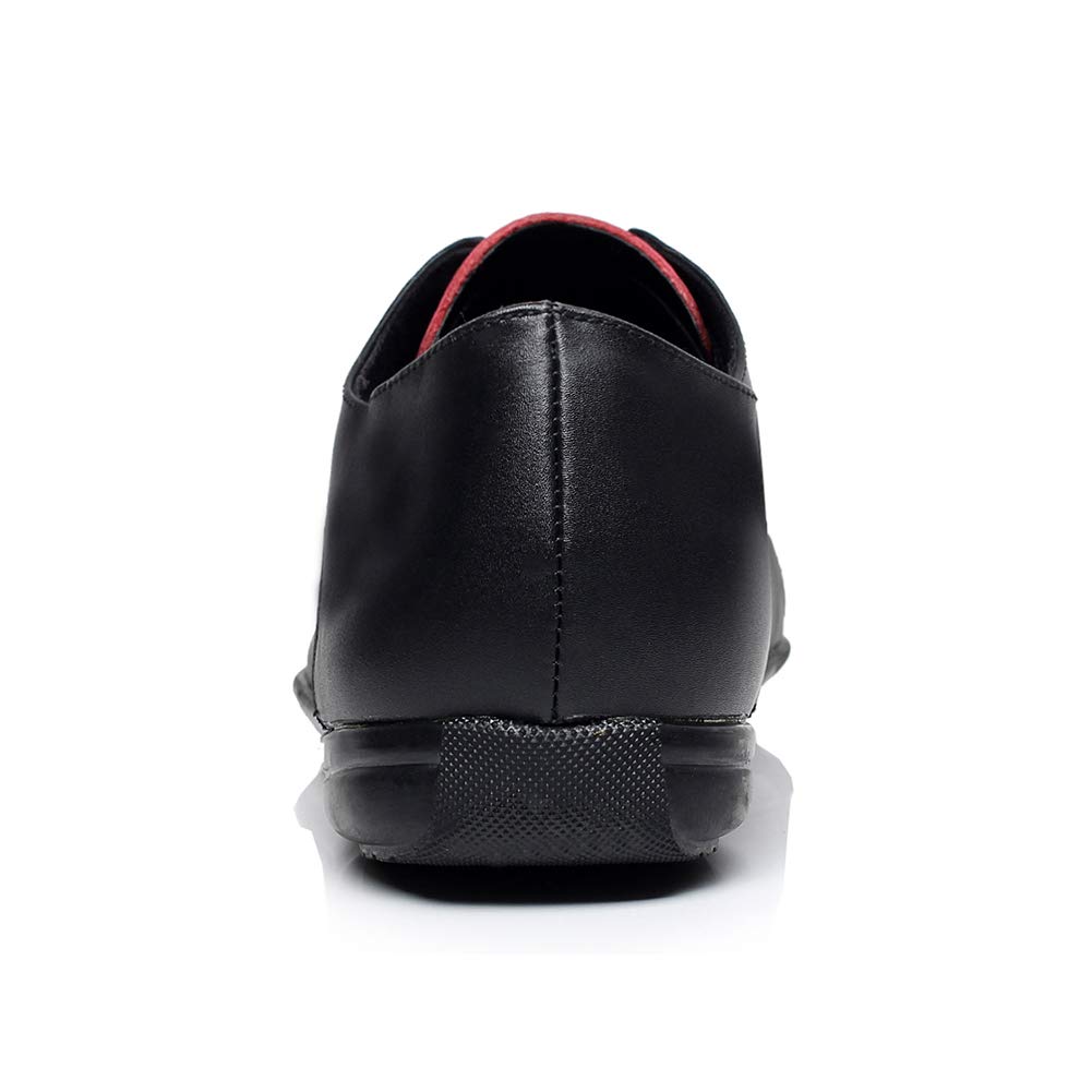 Hipposeus Men's Ballroom Dance Shoes - Red Latin Tango Modern Rumba Social Dance Shoes with Rubber Sole (Model 9017) | Professional Dance Shoes for Men | Perfect for Latin, Ballroom, Tango & Social Dancing
