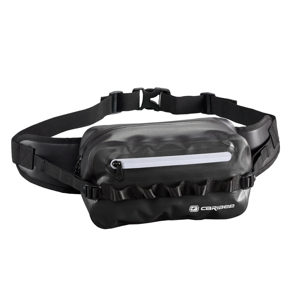 Caribee Squall 2.0 Water Resistant Waist Pack - Black - Perfect for Hiking, Travel & Outdoor Adventures