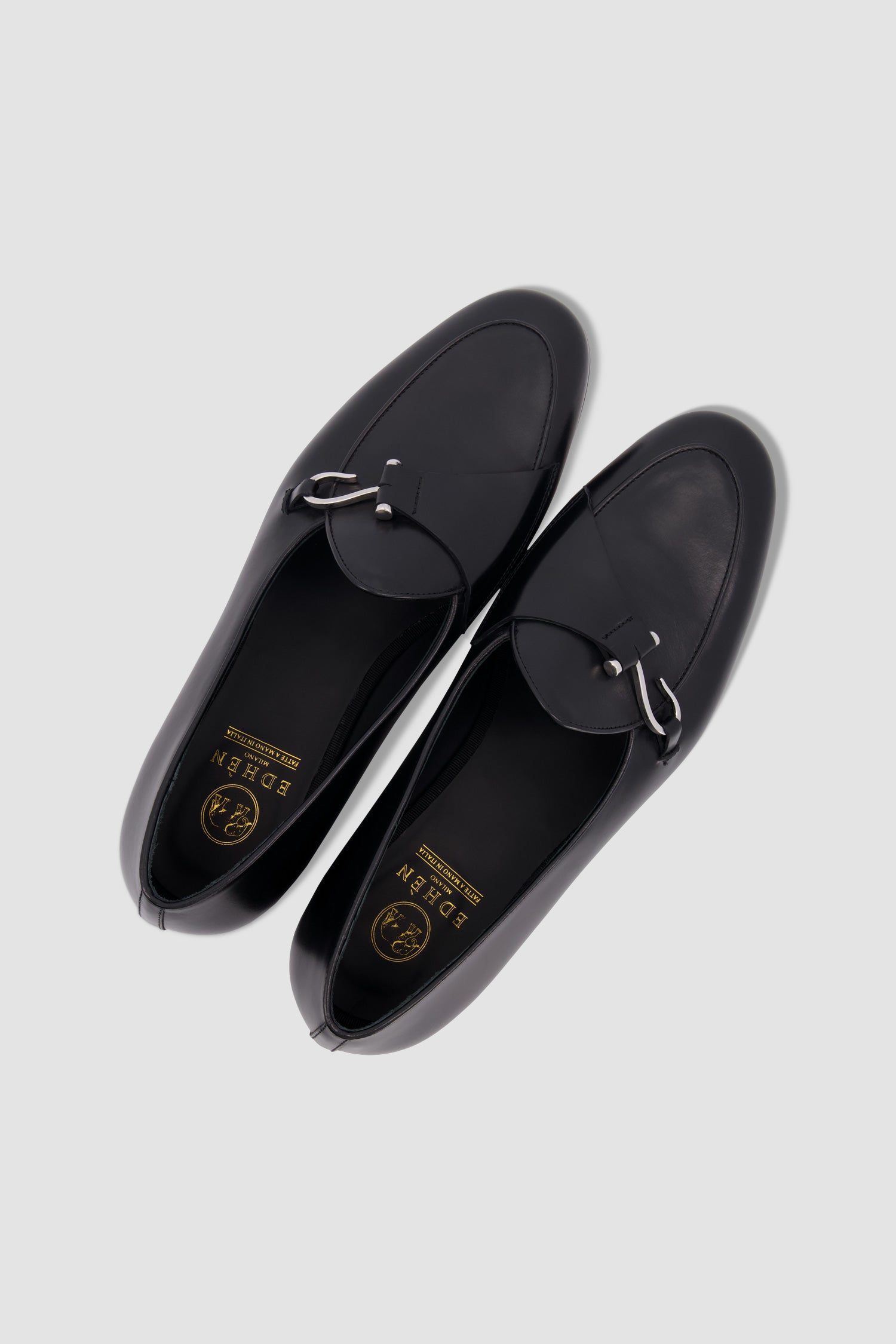 Edhen Milano Comporta Black Leather Loafers for Men - Premium Italian Slip-On Shoes - Comfortable Business Casual & Office Wear - Perfect for Work, Travel & Formal Occasions