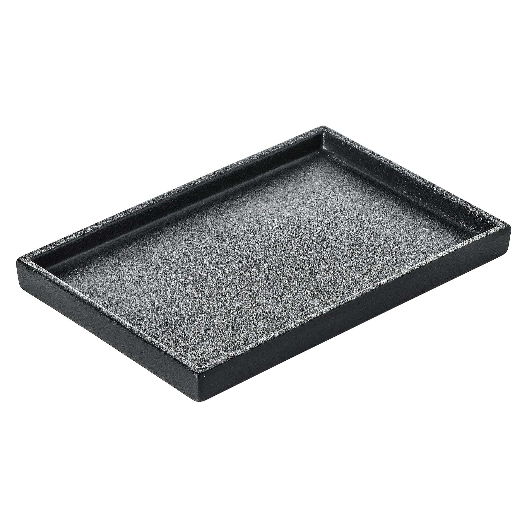 Redelaenor Ceramic Makeup Organizer Tray - Stylish Black Bathroom & Kitchen Countertop Storage Tray for Cosmetics, Jewelry, and Essentials | Perfect for Vanity, Sink Counter, and Home Decor Organization