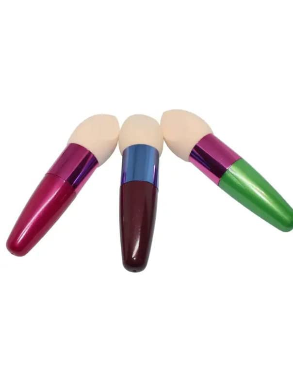 PUKA 3Pcs Makeup Sponge Set - Soft Blending Sponge for Foundation, BB Cream & Concealer | Mushroom Head Powder Puff for Flawless Makeup Application | Multicolor Beauty Blender for Face & Contouring (Perfect for Daily Makeup & Professional Use)