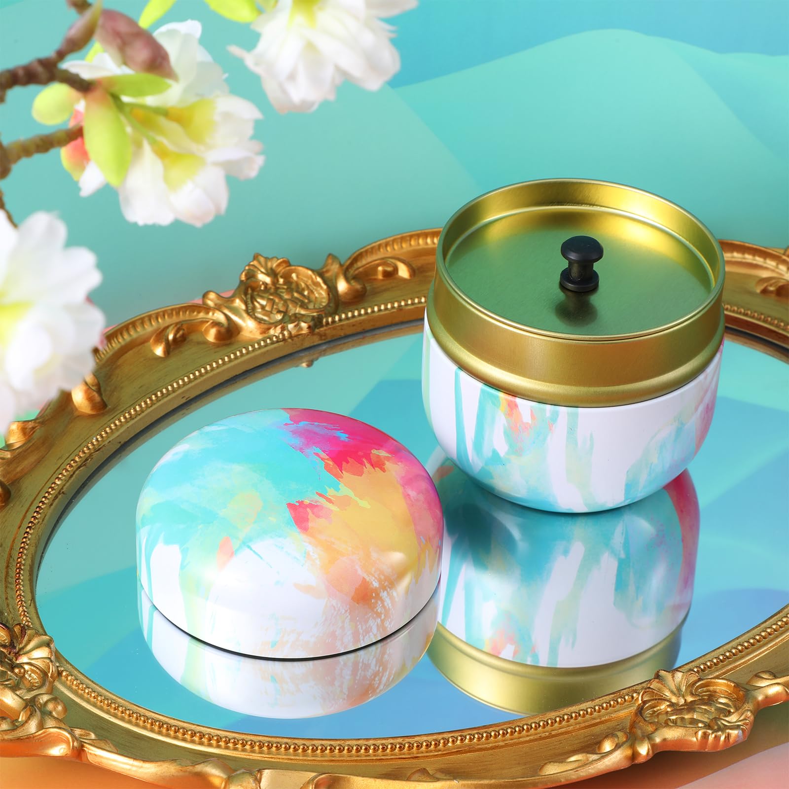 Premium Soft Powder Puff with Travel-Friendly Dusting Powder Container - Loose Powder Case with Lid for Women | Home, Bath & Makeup Touch-Ups (Pink)