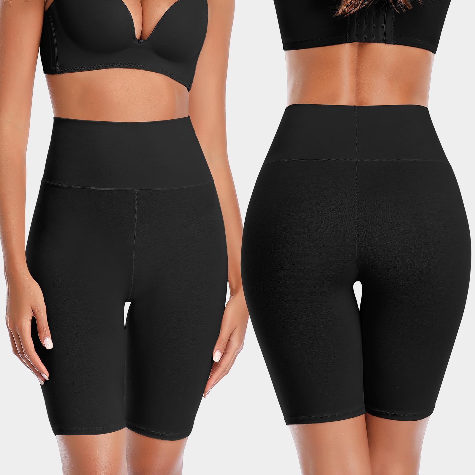 K-CHEONY Women's High Waisted Biker Shorts - Anti Chafing Cotton Underwear, Yoga Workout & Running Shorts for Women - Perfect for Gym, Cycling, Lounge Wear and Everyday Comfort