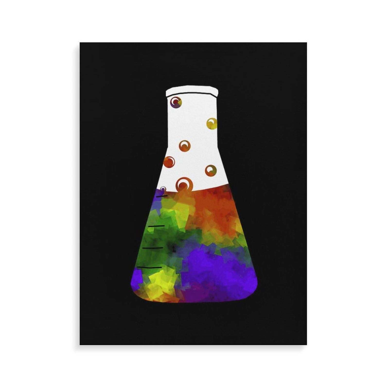 Rainbow Erlenmeyer Flask Paint by Numbers Kit for Adults - Custom Digital Oil Painting Set with Frame - Creative DIY Gift for Home Decor, Stress Relief & Art Therapy