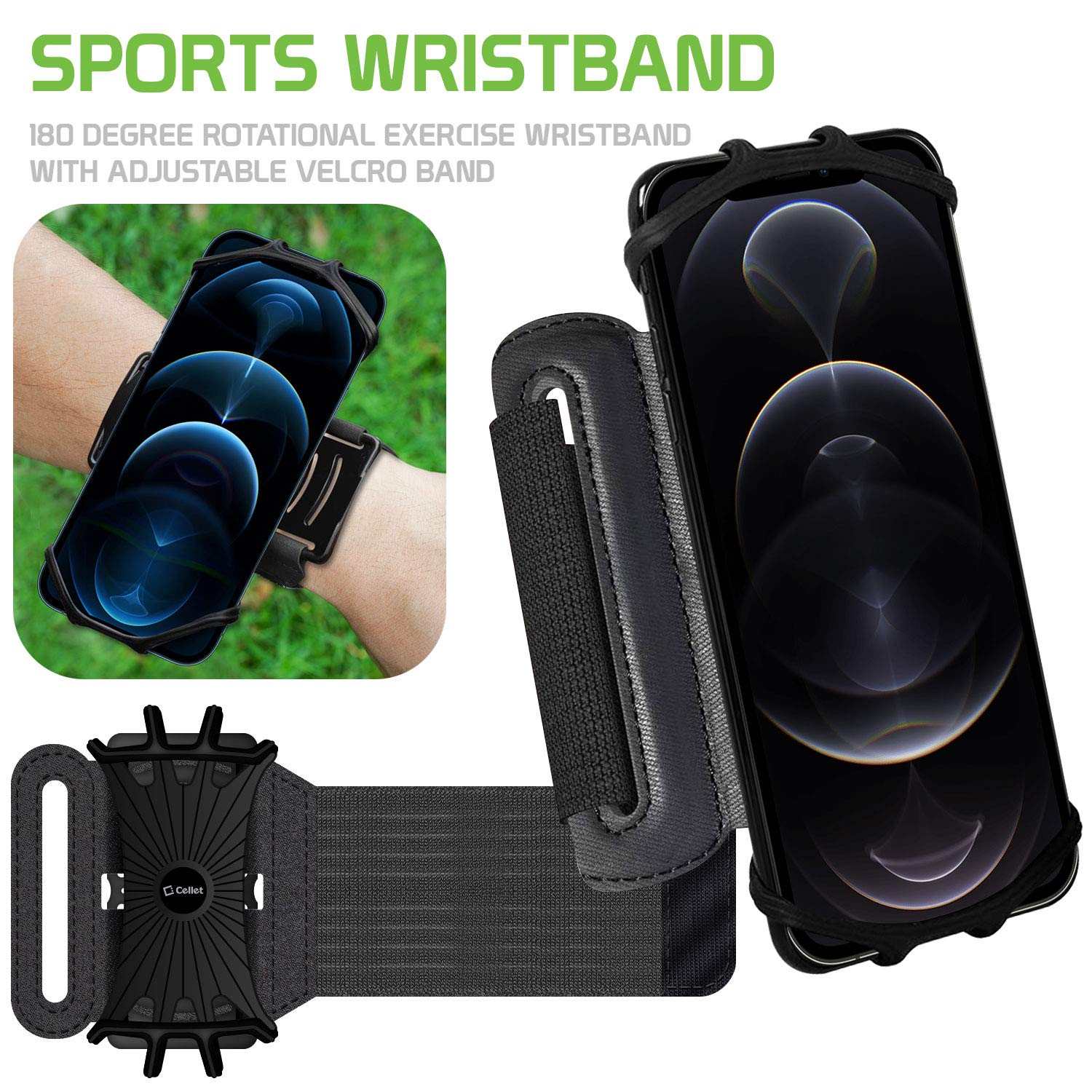 Universal Adjustable Sports Armband for iPhone, Samsung Galaxy & Google Pixel - Running, Jogging & Workout Phone Holder - Perfect for Gym, Hiking & Outdoor Activities