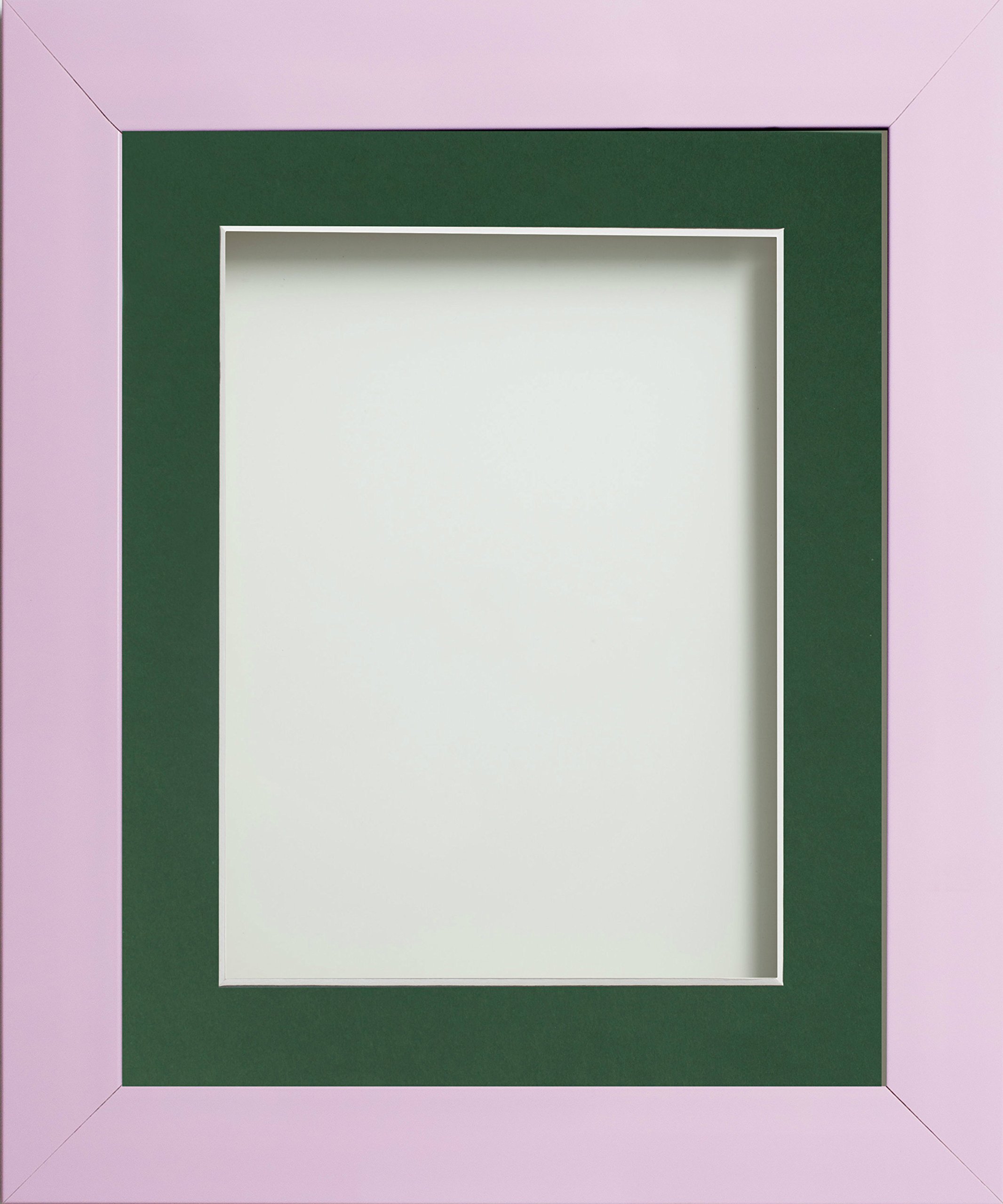 Peony Picture Photo Frames with Bottle Green Mount - Elegant Wall Decor for Living Room, Bedroom & Office - Multiple Color Options Available