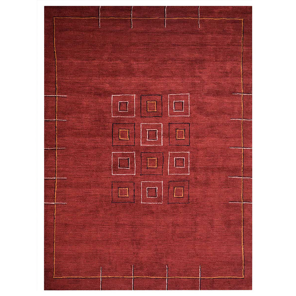 SereneFusion Hand Knotted Wool Rug - Soft & Durable Bohemian Style Area Rug for Living Room, Bedroom, or Office Decor
