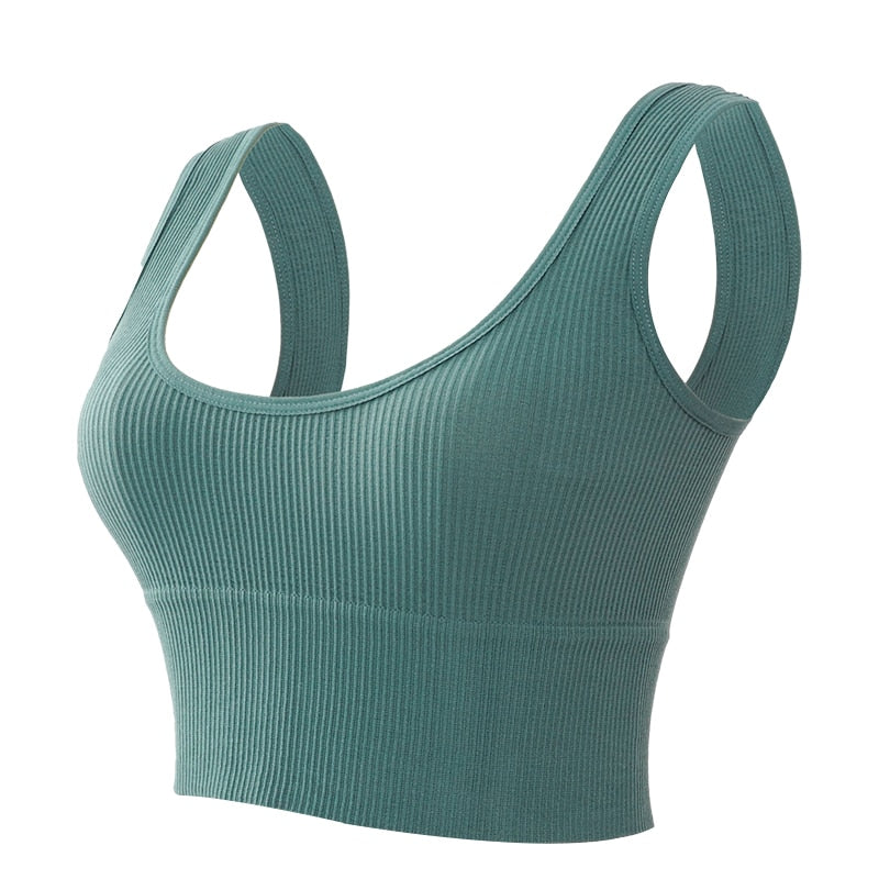 Women's Push Up Cropped Tank Top - Sexy Slim Fit Workout Shirt for Yoga, Gym & Summer Fashion