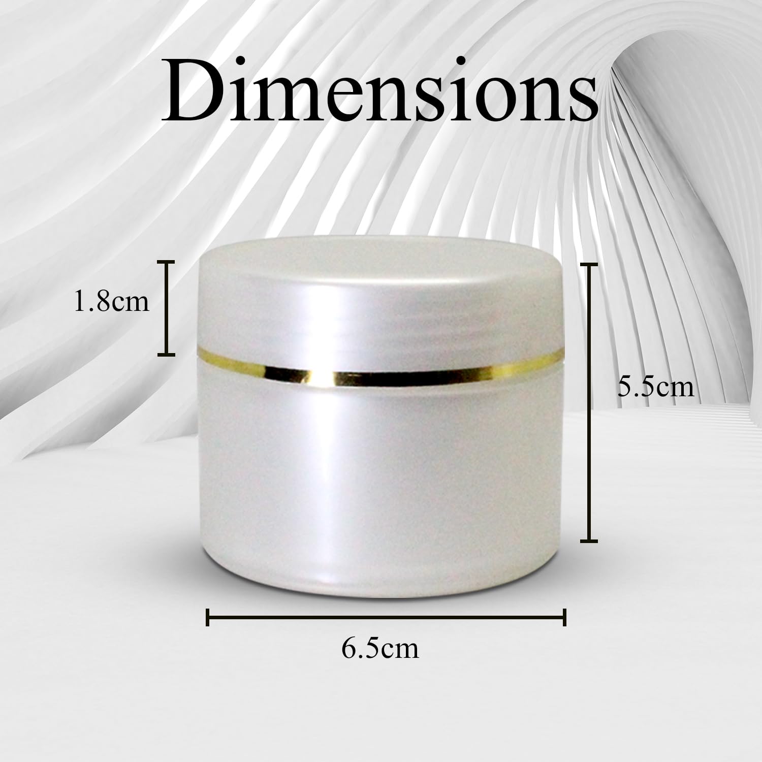 NSB Herbals Round Empty Cosmetic Cream Jars with Double Wall - 50g (Pack of 3) | Ideal for DIY Creams, Balms, Face Scrubs & Body Butter | Perfect for Home Beauty Products & Small Business Packaging