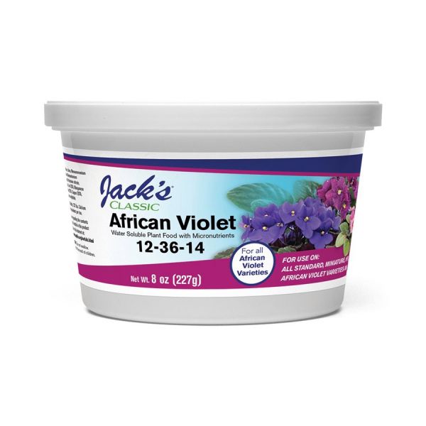Jack's Classic African Violet Plant Food (12-36-14) - Premium Fertilizer for Vibrant Blooms | Ideal for Indoor & Outdoor African Violets, Flowering Houseplants & Container Gardens
