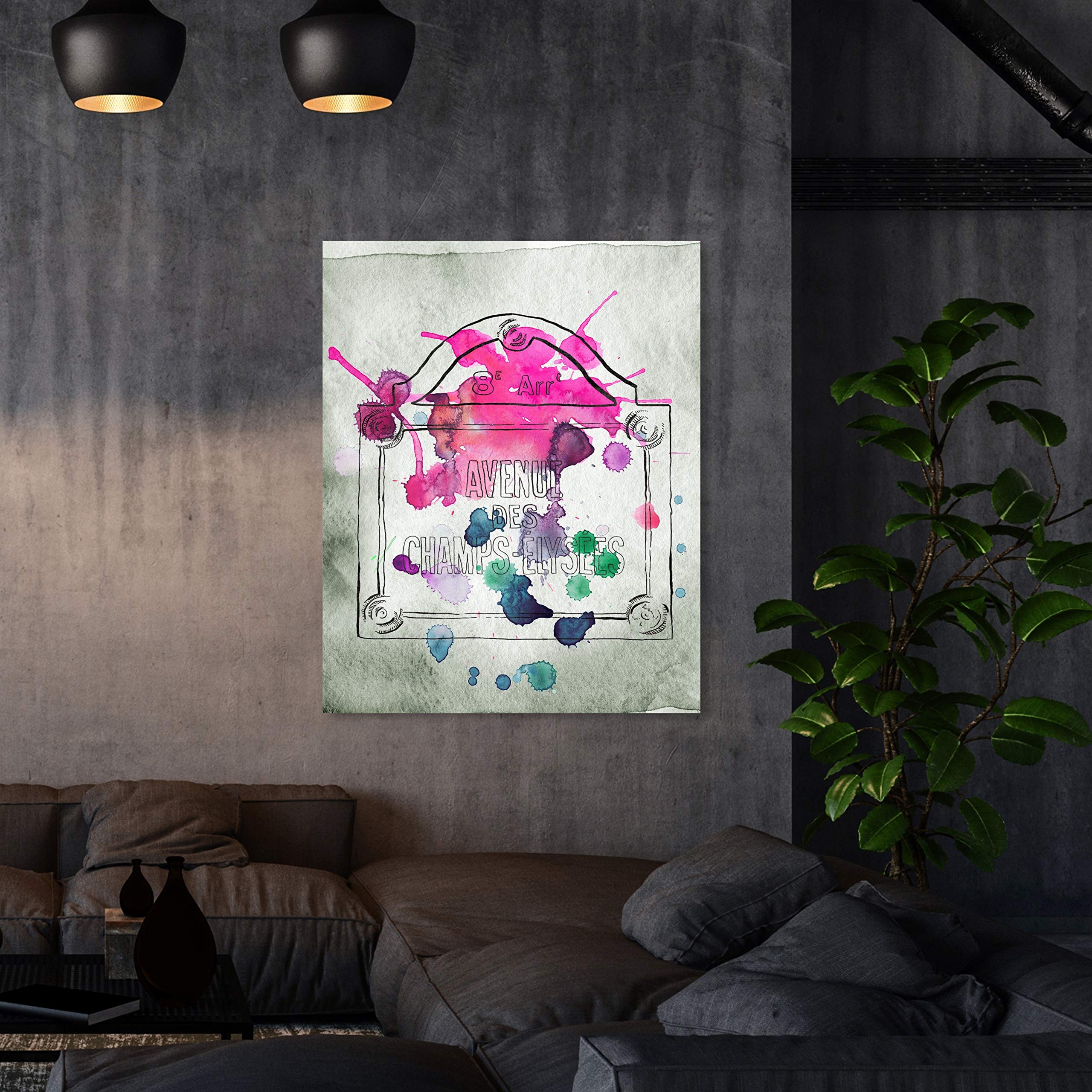 Oliver Gal Artist Co. Fashion & Glam Wall Art Canvas Print - 'Bright Sign' Pink & Gray Home Decor (36