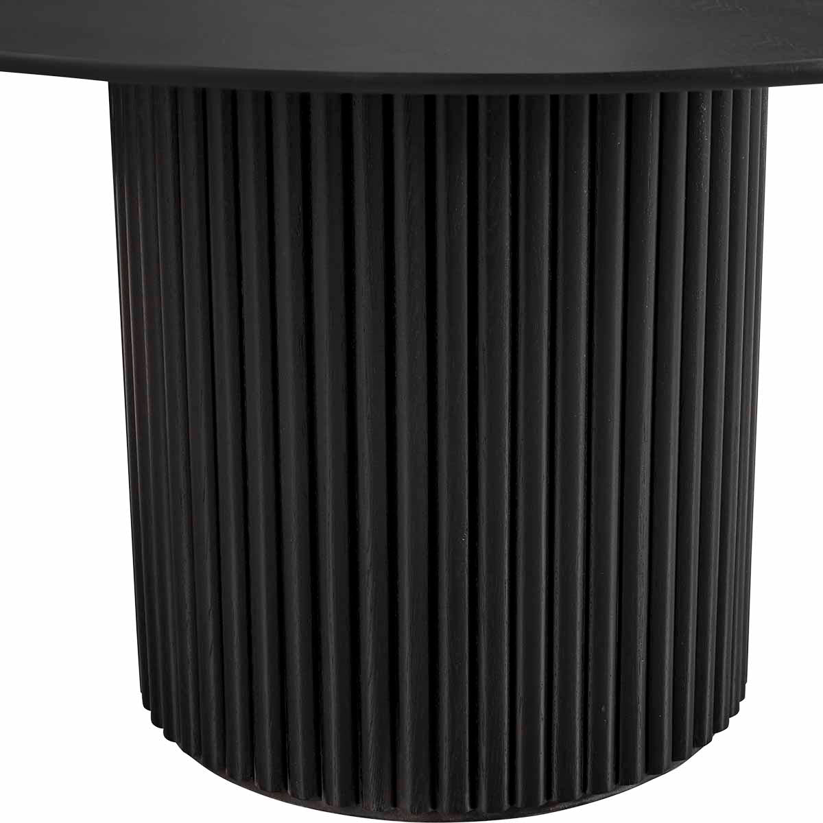 Modern Black Oak Cosmos Coffee Table - 85cm Round Living Room Center Table for Small Spaces, Home Decor & Coffee Table Books Display