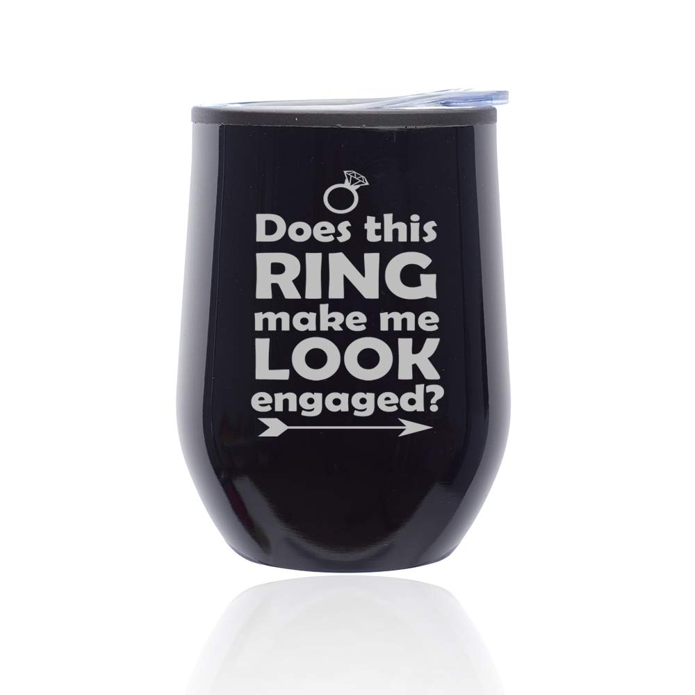 Stemless Wine Tumbler with Lid - 20oz Insulated Coffee Travel Mug Glass - Midnight Black - Perfect for Wine, Cocktails & Hot Beverages - Ideal for Home, Office, Picnics & Outdoor Activities