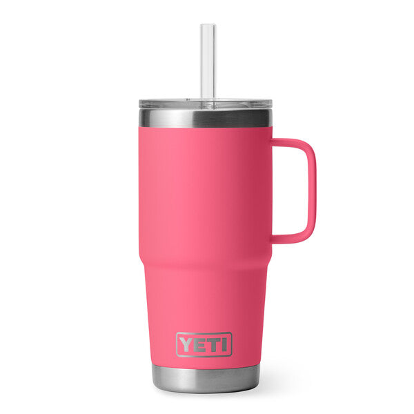 Rambler® 25 oz Insulated Stainless Steel Tumbler with Straw Lid - Tropical Pink | Leakproof Travel Mug for Coffee, Tea & Cold Drinks | Perfect for Office, Gym & Outdoor Adventures