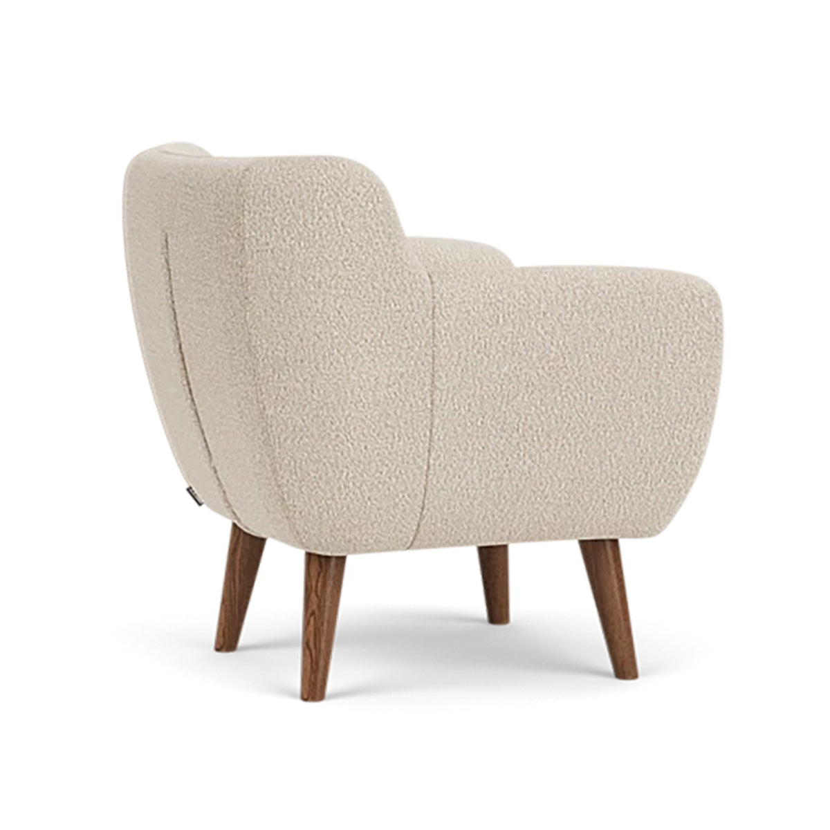 Anne Boucle Armchair - Modern Velvet Upholstered Accent Chair for Living Room, Bedroom, or Office - Stylish & Comfortable Seating with Solid Wood Legs