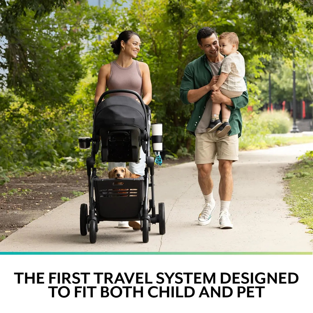 Pivot Troop Modular Travel System for Kids & Pets - Lightweight, Adjustable Stroller & Carrier Combo in Rhodesboro Black | Perfect for Travel, Shopping & Outdoor Adventures