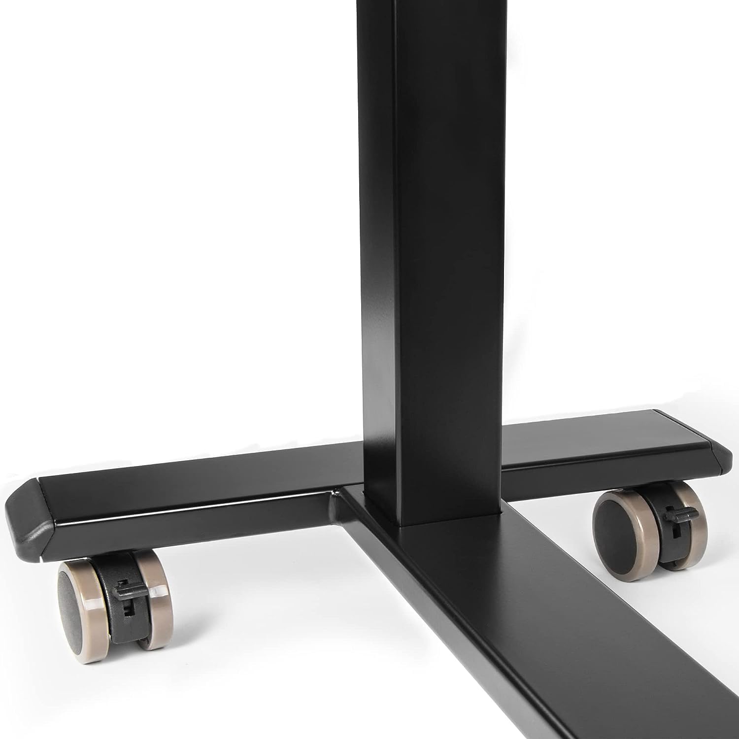 Electric Adjustable Overbed Table with Wheels - FSA/HSA Eligible Medical Bedside Table for Hospital & Home Use (Brown, Organic Modern Design) - Perfect for Patients, Elderly Care & Bedside Dining