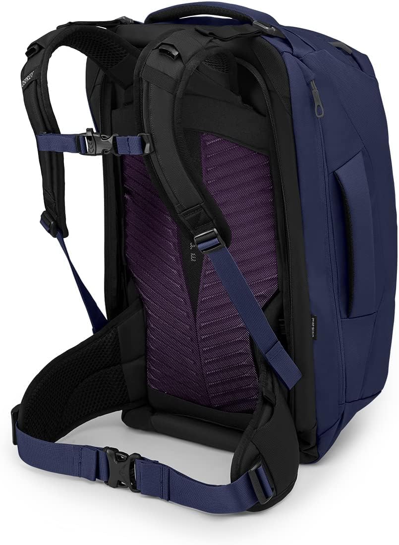 Osprey Fairview 40L Women's Travel Backpack - Lightweight Carry-On Hiking Backpack for Women, Winter Night Blue - Perfect for Air Travel, Camping & Outdoor Adventures