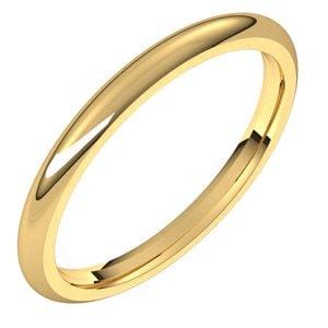 10K Yellow Gold 2mm Half Round Comfort Fit Wedding Band Ring - Size 4.5 - Perfect for Anniversary Gifts, Engagement Rings & Everyday Jewelry