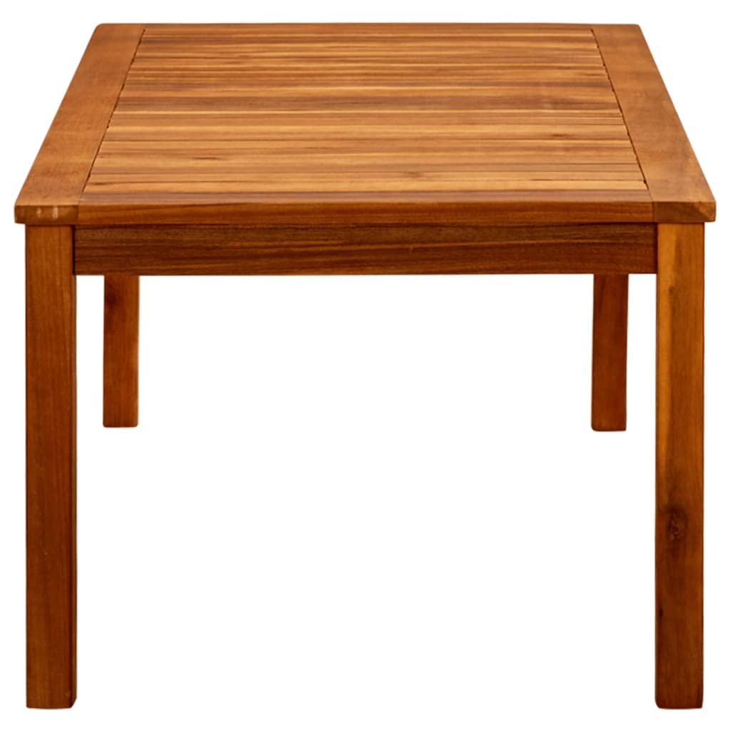 CHARMMA 40-inch Outdoor Coffee Table - Solid Acacia Wood, Natural Oil Finish, Modern Rectangle Design for Patio, Garden, Balcony, Poolside & Deck (43.3