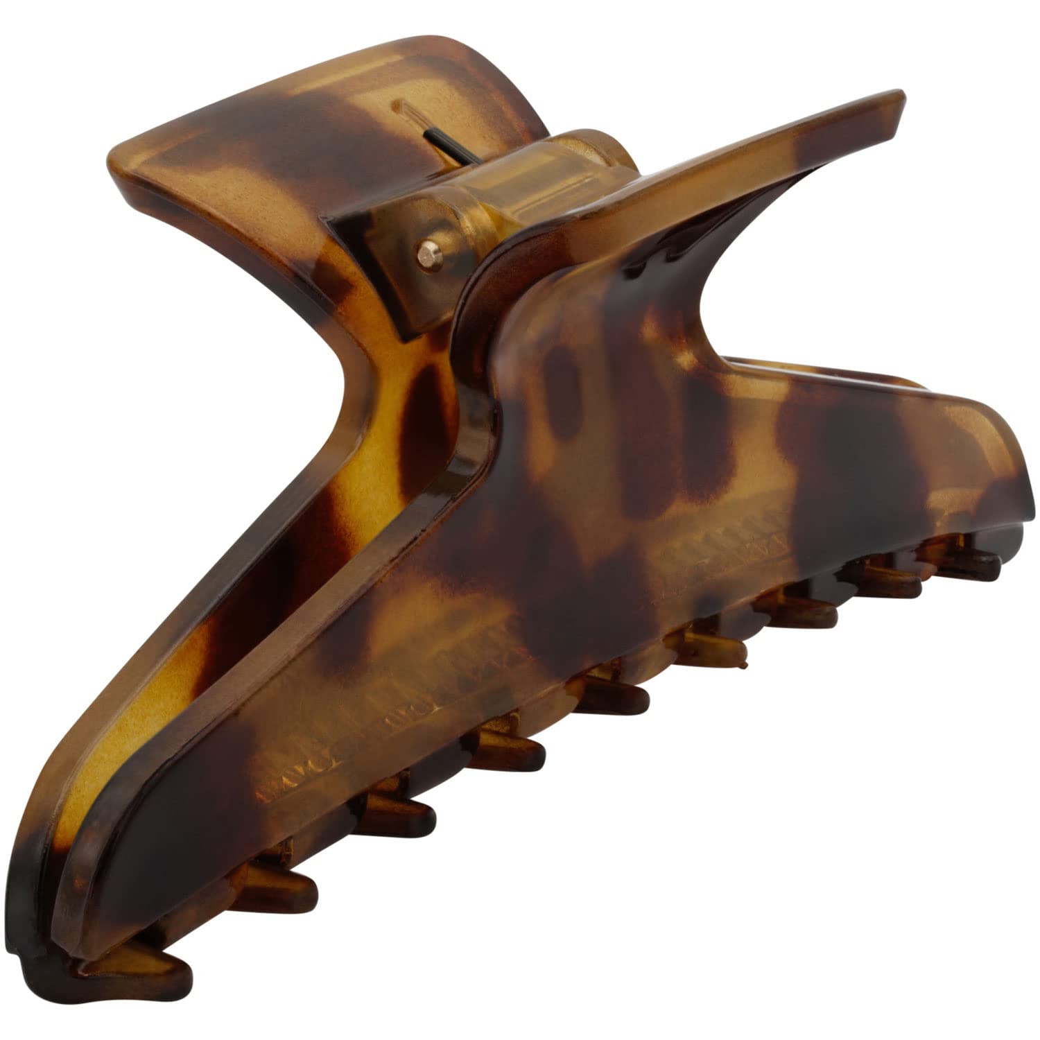 9cm Narrow Women's Hair Claw Clip - Strong Grip Jaw Clamp for Ponytails & Updos - Light Tortoiseshell Hair Accessories by Ebuni | Perfect for Workouts, Office & Everyday Styling