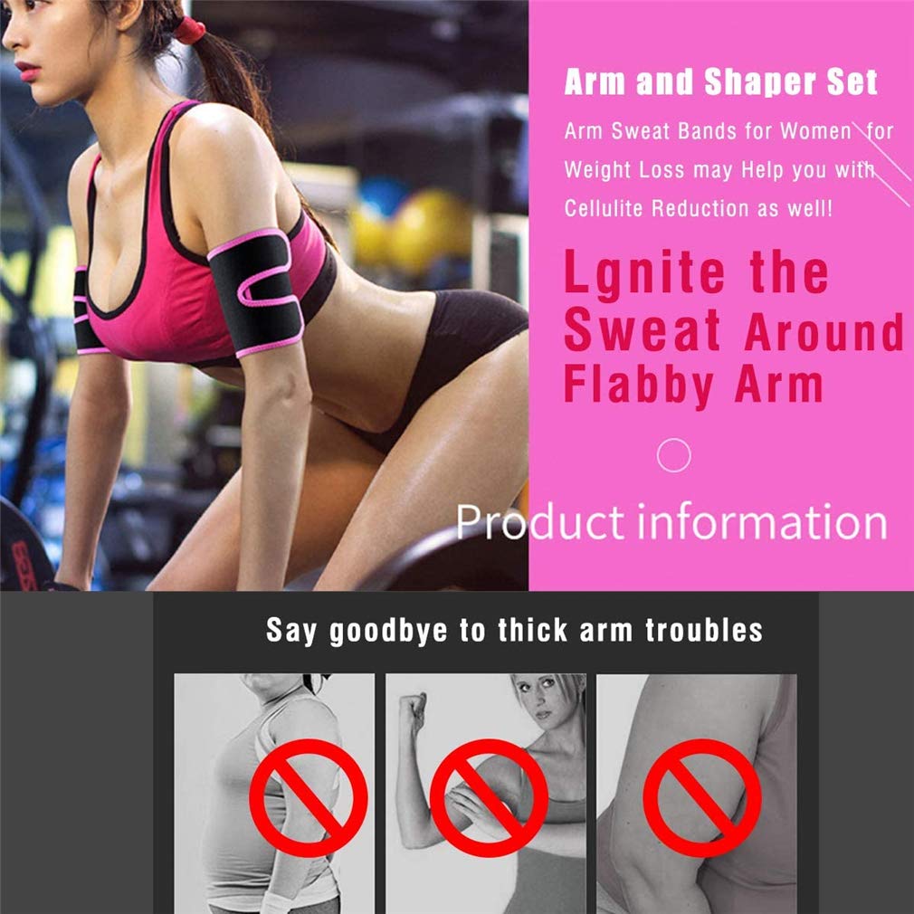 Arm Fat Burning Trimmer & Sweat Sauna Sleeve for Men & Women - Yoga, Running, Fitness Compression Band to Increase Sweating & Circulation - Slimming Workout Arm Bands for Exercise & Weight Loss (Purple) - Perfect for Gym, Home Workouts & Sports Activities