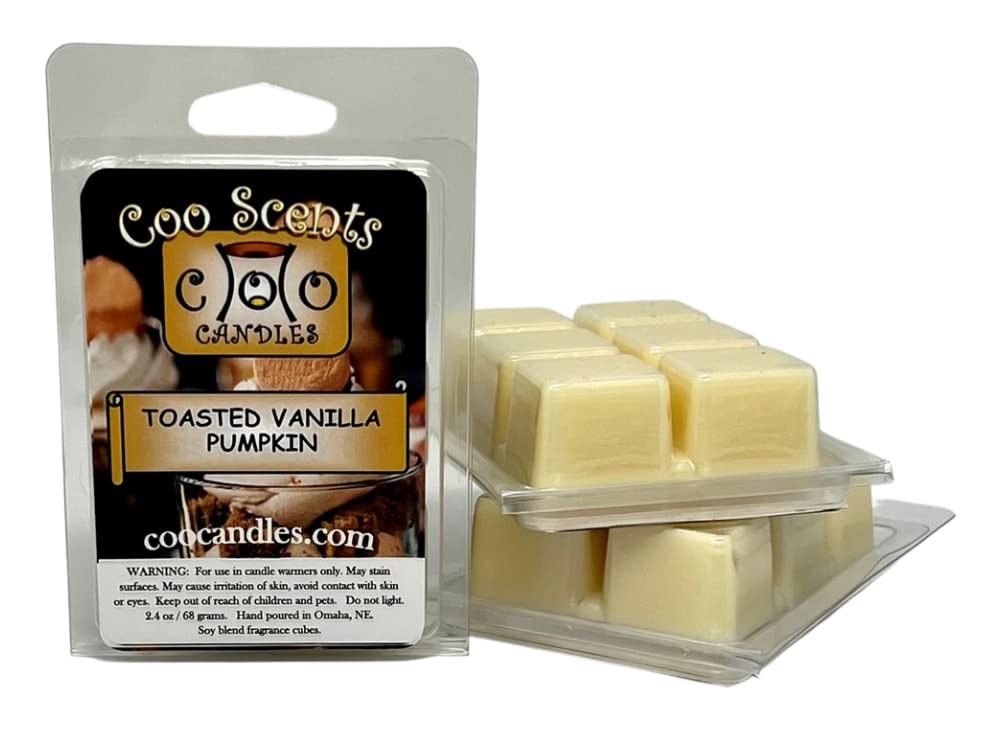 3 Pack Soy Blend Wickless Candles - Highly Scented Wax Melts in Toasted Vanilla Pumpkin | Long-Lasting Fragrance for Home, Office & Relaxation