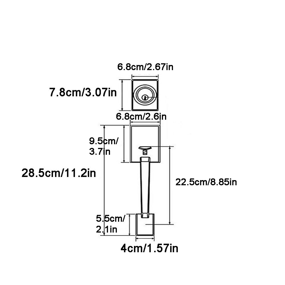 Heavy Duty Door Handleset with Deadbolt - Satin Nickel for Home Security