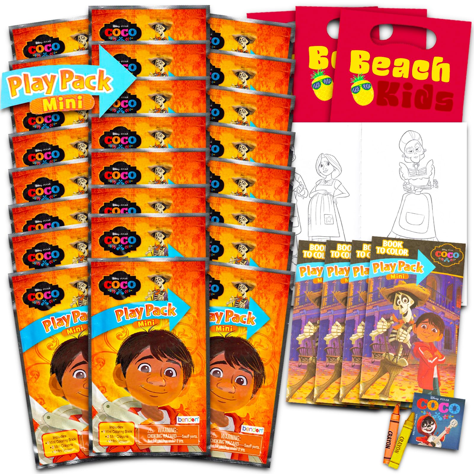 Coco Mini Party Favors Set for Kids - 24-Piece Bundle with Mini Play Packs, Coloring Book & Stickers | Birthday Party Supplies, Gift Bag Fillers, Goodie Bags | Perfect for Birthday Parties, Classroom Rewards & Party Favors