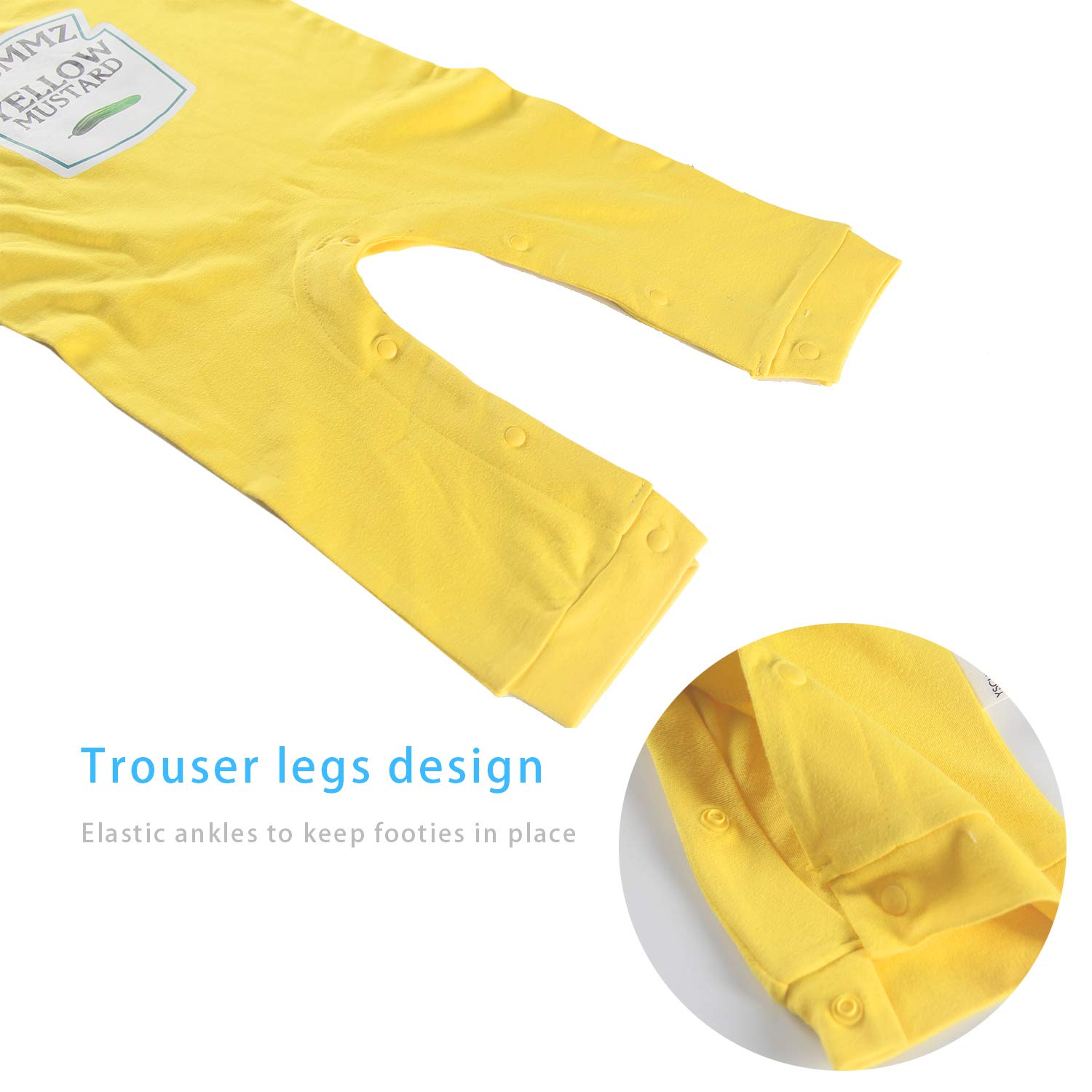 YSCULBUTOL Baby Bodysuit - Adorable Tomato Ketchup & Mustard Red Yellow Twins Set for Boys & Girls | Matching Twin Outfits for Siblings, Photo Shoots & Special Occasions